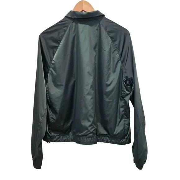 Lululemon Stretch Satin Nylon Rainforest Green Athleisure Cropped Jacket Sm - Picture 2 of 10